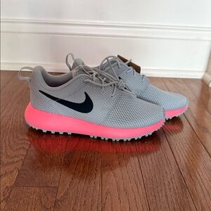 Nike Kids Golf Shoes - Gray and Pink